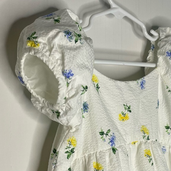 Janie And Jack The Posy Perfect Dress White Floral Seersucker Spring 2T - Picture 4 of 13